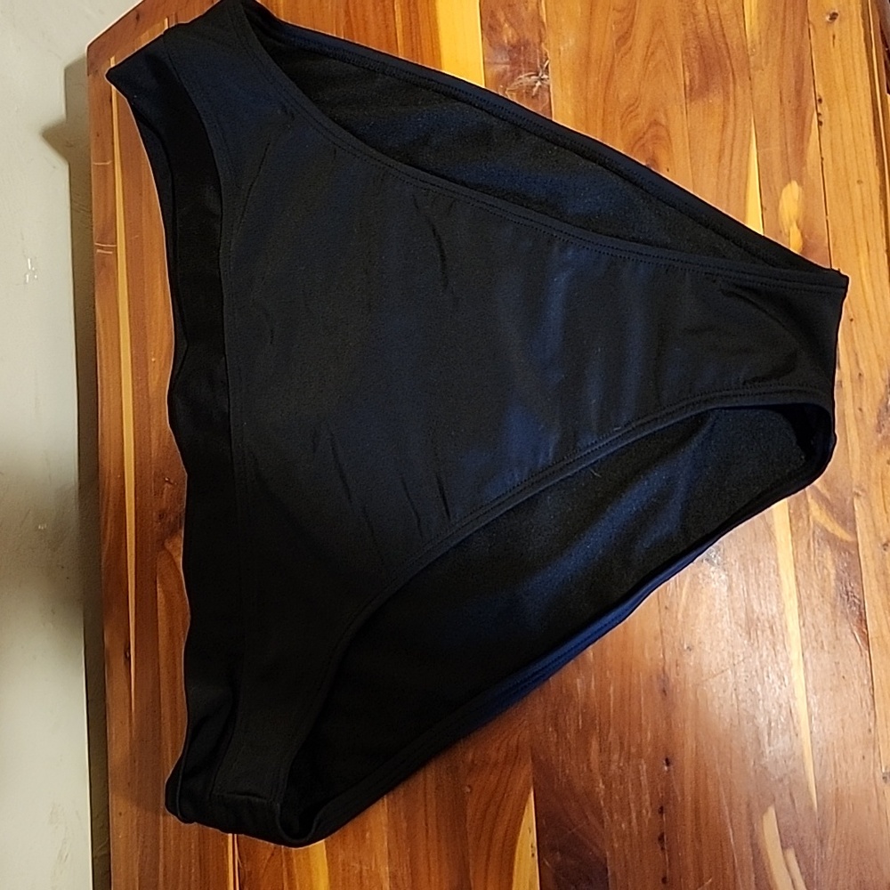 High waisted black bikini bottoms NWT -XL